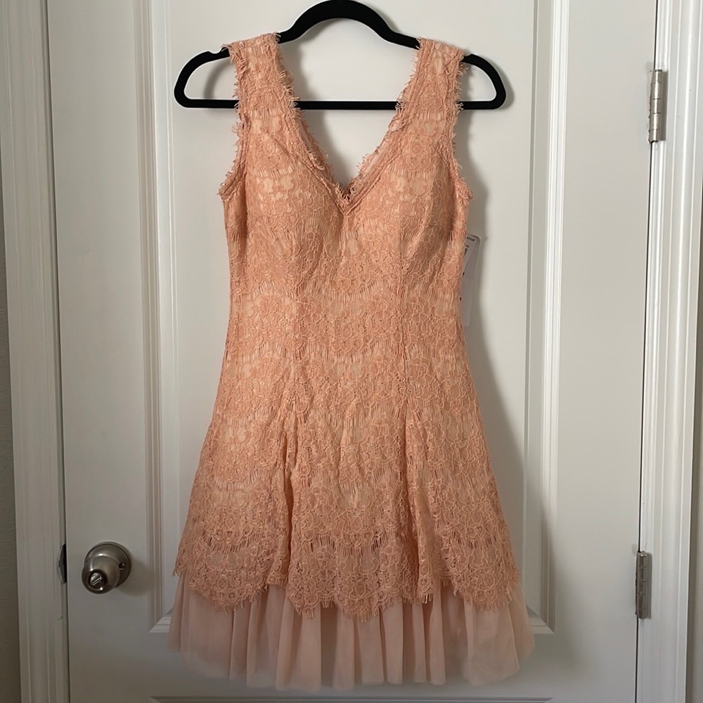 NWT Betsy & Adam Lace Tulle Cocktail dress 2P